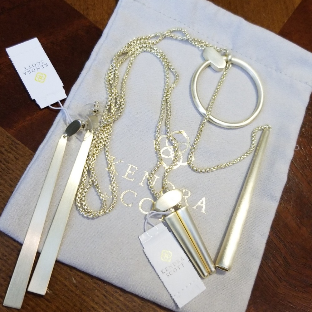 NWOT Kendra Scott Tegan Gold Necklace